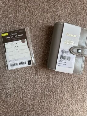 Filofax Mini Leather Planner in Stone